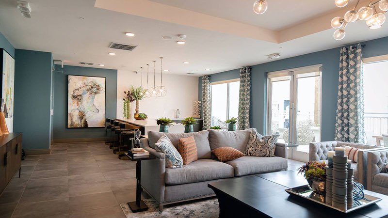 Proyectos black wooden coffee table near white couch